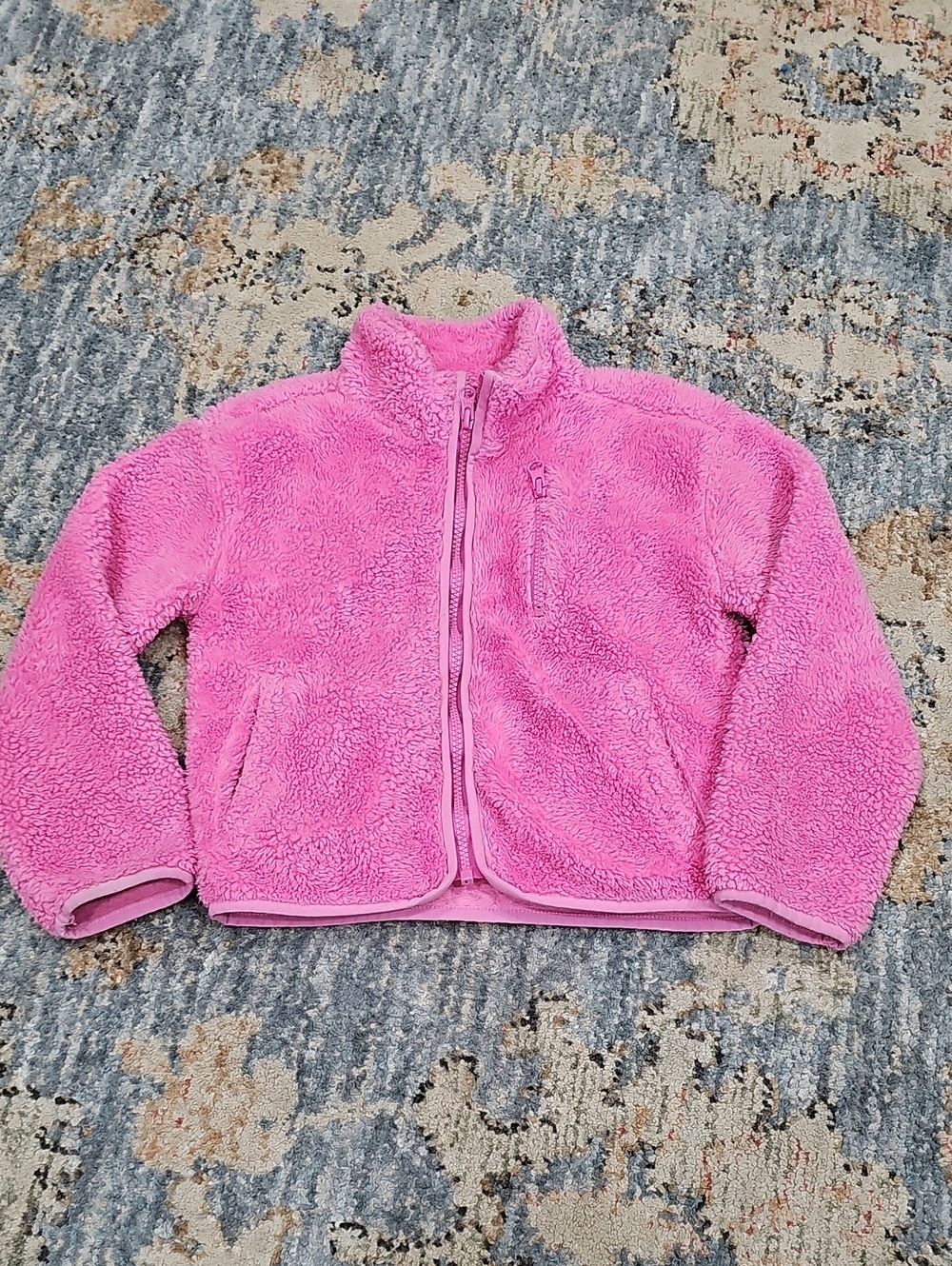 The Children's Place Pink Plush Zip-Up Puffer Jacket